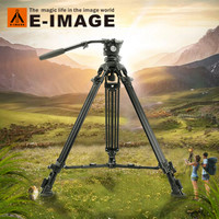 E-IMAGE 意美捷 740A1.8米超高三脚架专业便携单反相机广播摄影摄像机三角架液压云台