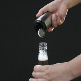 欧橡 OAK 啤酒开瓶器 按压式启瓶器啤酒起子 不锈钢自动起瓶器启子 鸡尾酒具自动啤酒瓶起子