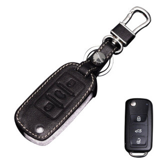 华饰 大众高尔夫6钥匙包 适用于高尔夫6专车专用钥匙环钥匙套钥匙扣钥匙链改装 商务黑