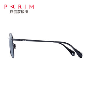 派丽蒙（PARIM）太阳镜偏光镜男女通用款蛤蟆镜驾驶墨镜 71408 B1-黑框/灰片