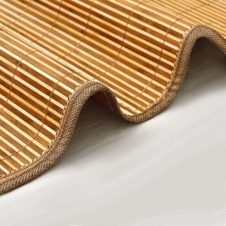 雅鹿·自由自在 凉席家纺 碳化生态竹席折叠双人竹藤两用席子0.9米床 双面水磨席