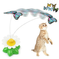 憨憨樂園 寵物用品貓咪玩具幼貓飛舞蝴蝶逗貓棒貓玩具電動小鳥鮮花寵物玩具