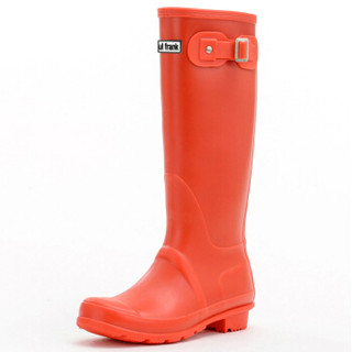 PaulFrank 大嘴猴雨鞋高筒时尚纯色雨靴防水胶鞋套鞋 PF1015 红色 38码
