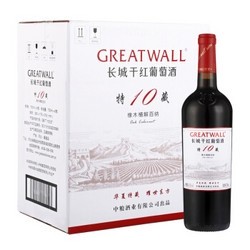 长城（GreatWall）红酒 耀世东方 特藏10 橡木桶解百纳干红葡萄酒 整箱装 750ml*6瓶 *2件
