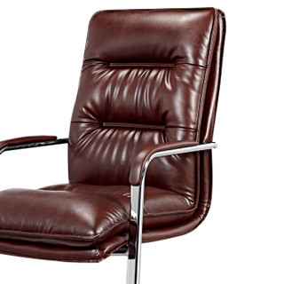 金海马/kinhom 电脑椅 办公椅 西皮老板椅 人体工学弓形脚椅子 HZ-6240C棕
