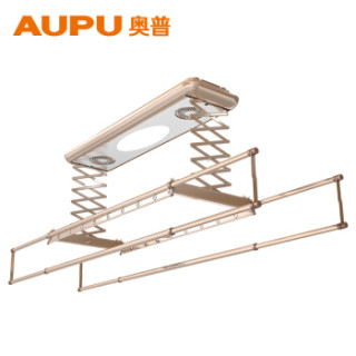 奥普(aupu) l9 槟 电动晾衣架 全自动遥控阳台升降晾衣机 照明 风干