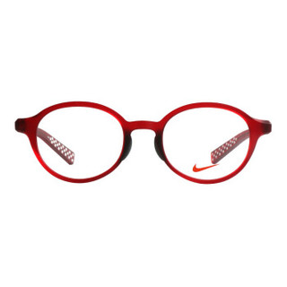 NIKE 耐克 儿童款红色镜框红色镜腿全框光学眼镜架眼镜框 5011AF 601 47MM