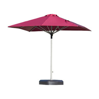 紫叶（ziye）户外遮阳伞 大型太阳伞 自动折叠花园伞酒吧咖啡馆商用伞 4x4米方形米白色（不含底座）