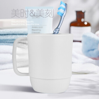 CHAHUA 茶花 漱口杯簌 刷牙杯子 1只装 白色