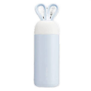 名创优品（MINISO）耳兔提绳保温杯男女士时尚便携杯子350ml 蓝色