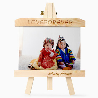 亮丽（SPLENDID）相框 摆台 7英寸 横版儿童木质创意相片框 照片框 礼品画架