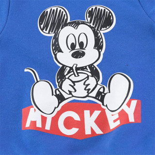 迪士尼(Disney)童装 男女童卫衣2019春秋新款米老鼠系列上衣套头卫衣193S1251蓝色9个月/身高73cm