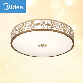 美的 Midea LED吸顶灯后现代新中式客厅灯古典中国风圆形卧室灯照明和韵24W