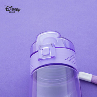 迪士尼（Disney）塑料水杯夏季弹跳直饮杯500ML大容量耐摔Tritan运动水壶提绳便携水瓶 苏菲亚梦幻紫 HM3294S