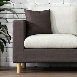 杜沃 沙发现代简约布艺沙发客厅整装家具中小户型可拆洗乳胶布艺沙发  H-2乳胶1.82米咖啡