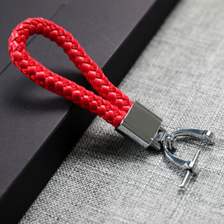 ESCASE 汽车钥匙扣钥匙挂件钥匙链钥匙绳手工钥匙扣男女创意礼品包生日礼物(送工具刀)ES-K15s时尚红