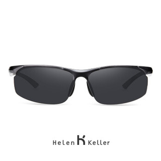 海伦凯勒 太阳镜2019年新款偏光镜男开车专用驾驶镜休闲运动款墨镜 H8870 全色墨绿片-N23