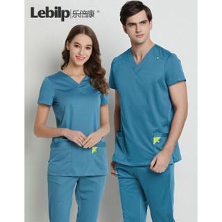 乐倍康（Lebilp）手术衣洗手衣护士服透气贴肤刷手服医生服 短袖兰绿 XL