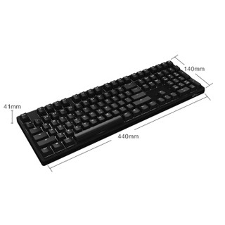 Akko 3108S白光机械键盘 有线键盘 游戏键盘 电竞 108键  单光 吃鸡键盘  Cherry轴 黑色 樱桃青轴 自营