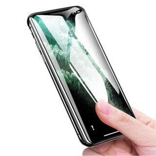 KOOLIFE iPhone xs/11pro钢化膜 苹果11pro/XS/X钢化膜 全屏覆盖玻璃膜 高清防爆手机保护指纹贴膜5.8英寸-黑