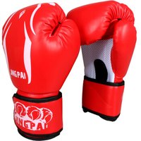 竞派 竞派 成人拳套散打搏击打沙包手套格斗拳击手套男女通用 透气网心款红色