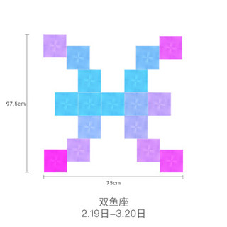 nanoleaf智能方块灯DIY12星座双鱼座图案智能家居homekit小米小爱同学智能模块化量子音乐装饰氛围灯具客厅 双鱼座-17片装