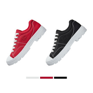 斯凯奇SKECHERS 女子 SKECHERS STREET 系列女士绑带时尚休闲鞋 运动鞋 74370/RED 37码 US7码