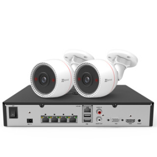 4路6t硬盘 2台1080p家用商用高清摄像头系统监控器