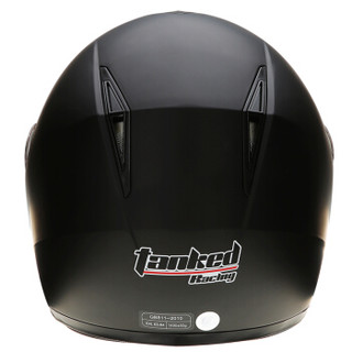 坦克（Tanked Racing）摩托车头盔电动车安全帽可拆卸围脖单镜片T159 亚黑 XL码