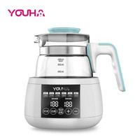 优合(YOUHA)恒温调奶器 婴儿多功能冲奶烧水壶 玻璃温奶器 暖奶器1L