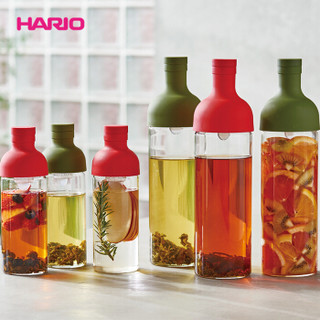 日本HARIO进口耐热玻璃带滤网冷泡冷水壶茶壶凉水壶网红奶茶壶水壶 绿色