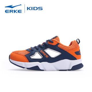 鸿星尔克（ERKE）儿童运动鞋男童鞋大童框子鞋跑鞋 63118203057 北极蓝/血橙 37码