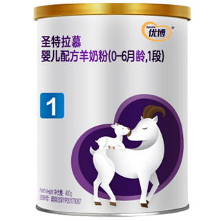 圣元(Synutra)奶粉 优博圣特拉慕婴幼儿配方羊奶粉1段(0-6个月婴儿适用) 400克  (欧洲奶源）