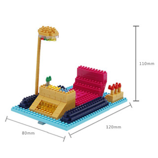 日本nanoblock多啦A梦时光机微型小颗粒拼插儿童积木  12岁+ 823597  男孩女孩