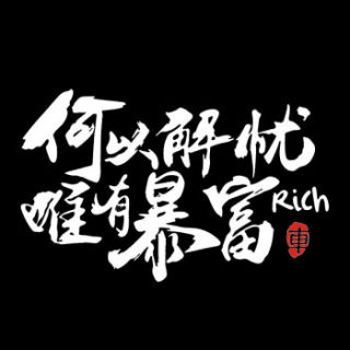 萱胜特防水防晒反光车贴何以解忧唯有暴富白字2818cm