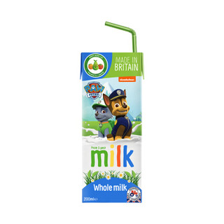 英国进口 Appy汪汪队儿童成长牛奶 高端全脂纯牛奶 早餐奶200ml*3盒