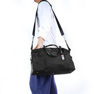 爱登堡旅行包男士健身袋手提包电脑包大容量行李袋短途旅游登机包 黑色CH5105-1