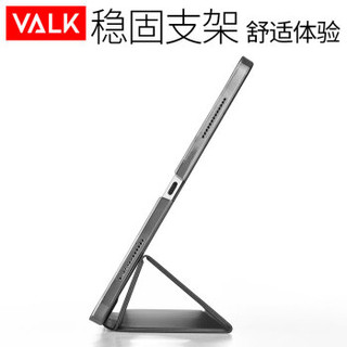 VALK 苹果iPad Pro11保护套 2018新款苹果平板保护壳智能磁吸轻薄防摔11英寸平板电脑保护套 仿布细纹 黑色