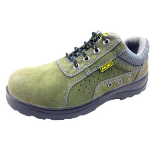 魔七(moki)ba-128 防砸防滑耐磨耐酸碱耐油安全鞋 绿色38码