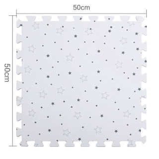 明德Meitoku 满天星泡沫地垫 加厚2cmPE泡沫垫 宝宝爬行垫 卡通爬爬垫儿童拼接地垫 50*50cm(6片装)