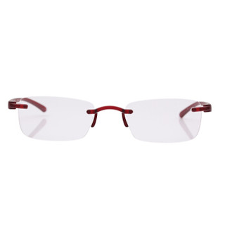 Z-ZOOM 英国品牌时尚设计 TR90超轻无框时尚老花眼镜 男女通用  12系列 红色250度