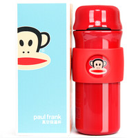 大嘴猴(Paul Frank)保温杯男女士时尚商务办公时尚水杯茶杯车载直身杯400ml千禧红PFD001(带茶漏)
