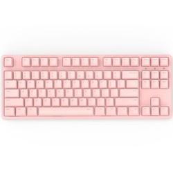 ikbc W200无线键盘机械键盘无线cherry机械键盘粉色办公游戏樱桃键盘87键粉色茶轴