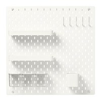 IKEA 宜家 SKADIS斯考迪斯系列 303.208.06 小钉板收纳组合 白色 56*56cm