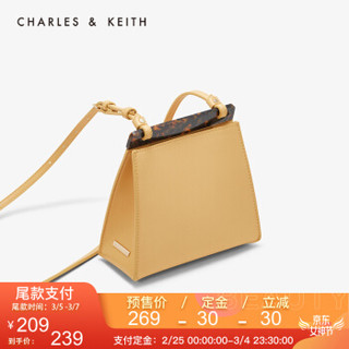 CHARLES＆KEITH CK2-80270210 琥珀条装饰女士单肩包