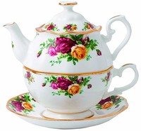 Royal Albert 玫瑰骨瓷茶具3件套