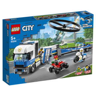 LEGO 乐高 City城市系列 60244 警用直升机运输车