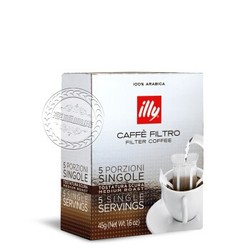 illy 意利 挂耳咖啡 意大利原装进口 阿拉比卡滤泡式黑咖啡粉袋泡 5片盒装-中度烘焙 *4件