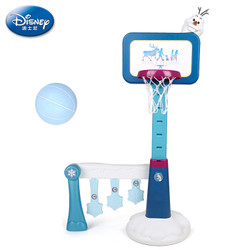 迪士尼 儿童篮球架 男孩女孩玩具可升降篮球框调节高度 篮球足球二合一多功能健身玩具 冰雪奇缘2雪宝大号款