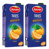 京东PLUS会员：Juver 真维 100%橙汁 1L*2盒 *2件